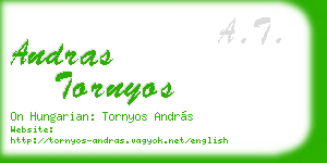 andras tornyos business card